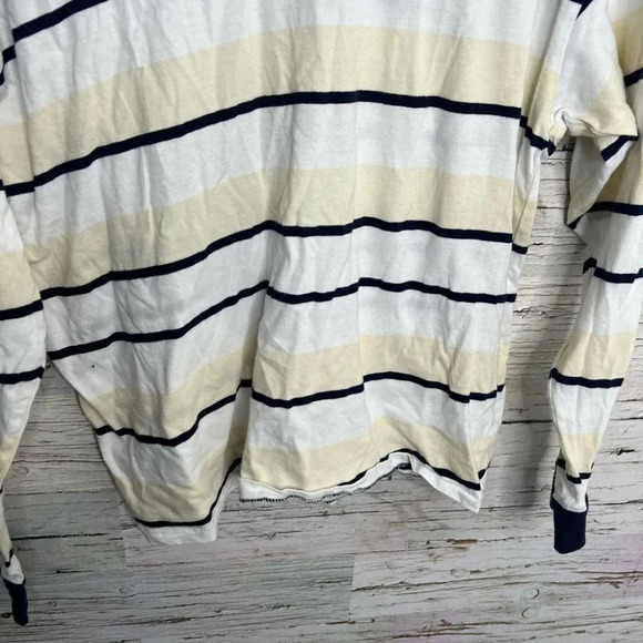 Urban outfitters white yellow striped long sleeve size small - Picture 4 of 9